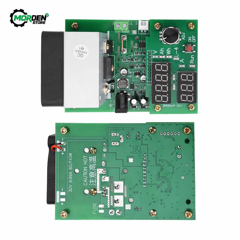 9.99A 60W 30V Constant Current Electronic Load Discharge Battery Capacity Tester Electrician Tool