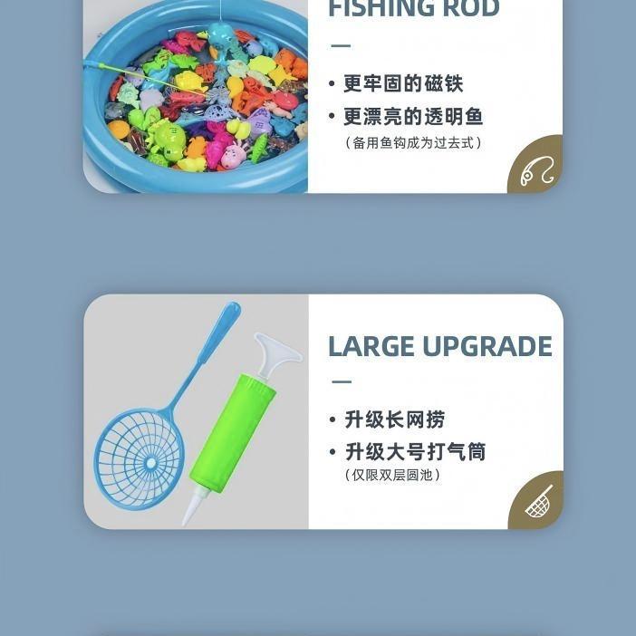 Magnetic Fishing Toy Set for Kids, Bath Water Play Toys, Educational Fishing Rod Game for Toddlers Boys Girls Early Learnin