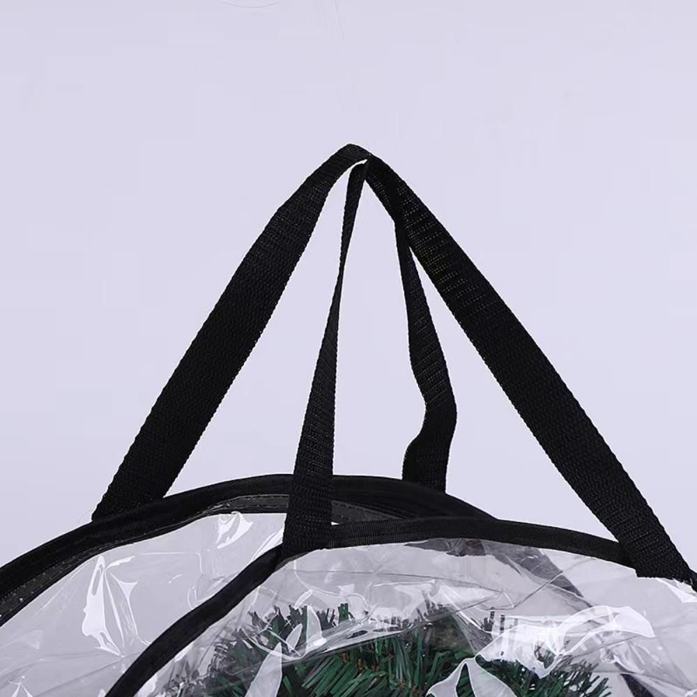 30/24 Zoll Transparente Weihnachts-Kranz-Aufbewahrungstasche mit Griff und Doppelreißverschluss Girlanden-Aufbewahrungsbehälter