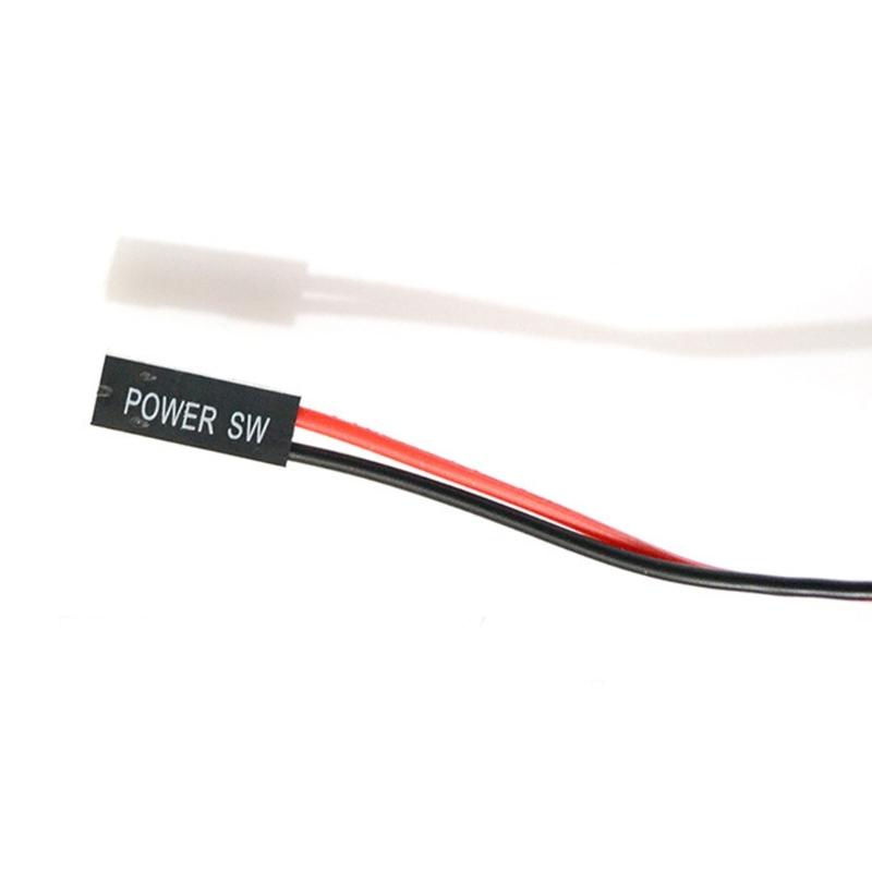 ATXs Power Switcher Cord 2Pin 50cm Computer Motherboards Reset Button Connection Plugs and Play PC Power Cable 24Awg