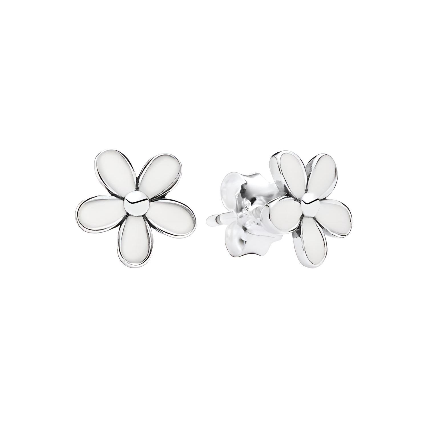 Pandora Exquisite Small Daisy Fashionable 925 Silver Earrings Women earrings 290538EN12 Silver,F