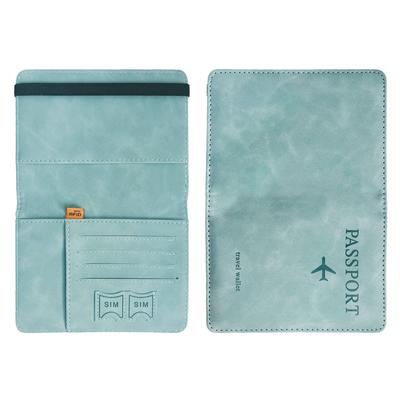 FineGood Passport Premium PU Storage Transparent Passport Card Label Domestic and International Travel Supplies Case, Skimming-Resistant, Leather,