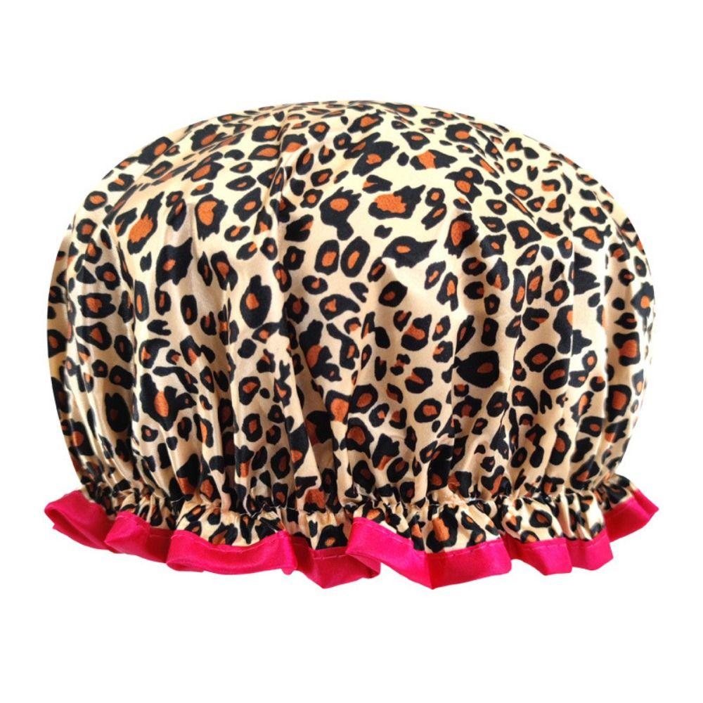 Doppellagige Duschhaube Elastische Duschhaarabdeckung Neue Badekappe