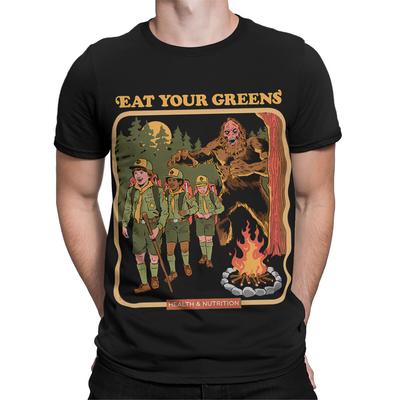 Eat Your Greens Fun 80s T-Shirt with a Healthy Message #SR#T433