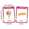 Food / Animals / Fruits / Body Parts French Words Learning Cards for Kids Early Language Skill Classroom Activities Memory Games