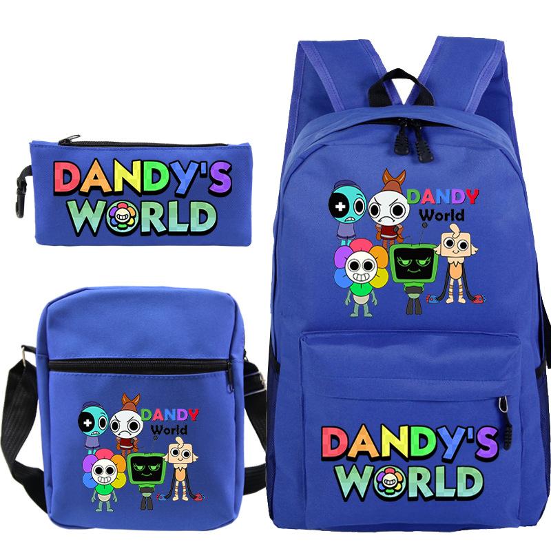 Dandy's world hot-selling children's backpack set, primary and secondary school bag, shoulder bag, casual pencil bag.