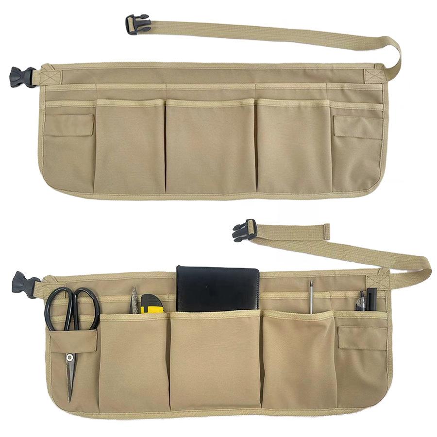 Tool Apron With 12 Pockets Waterproof Adjustable Utility Waist Apron For Builders Carpenters Heavy Duty Work Apron Perfect For Tools And Accessories