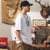 Men's American Retro Loose Fit Ice Silk Short Sleeve T-Shirt