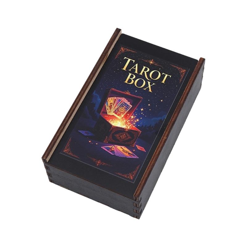 Rechteckige Holzkarte Box Spielkarten Tarots Behälter Schmuck Aufbewahrungskoffer Verpackung Poker Spiel Leere Poker Karten Aufbewahrungskoffer