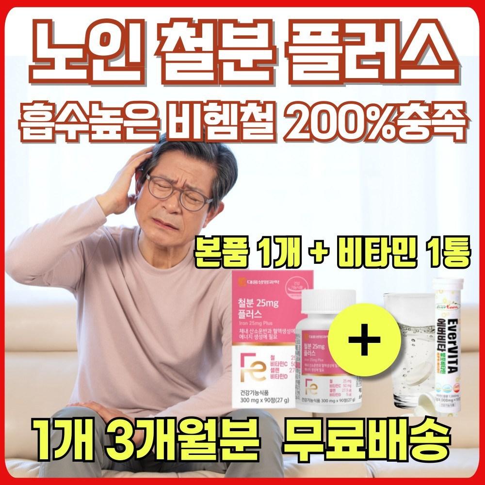 Iron, an essential nutrient for blood vessel oxygen transport and blood production for the elderly and seniors. Iron supplements, iron