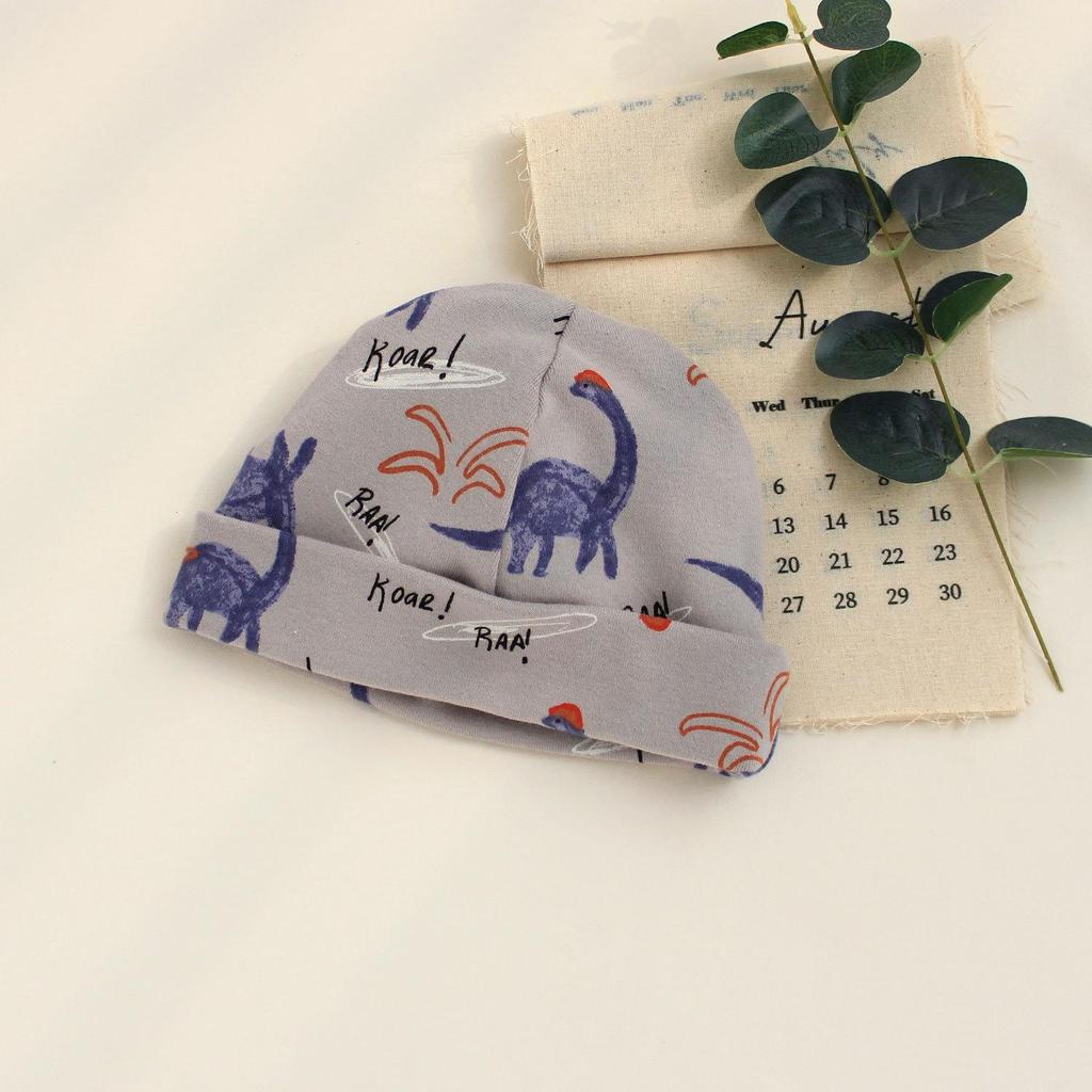 Babymütze aus reiner Baumwolle zum Schutz der Fontanelle - Süßes Prinzessinnen-Design, Doppellagig für Frühling, Herbst und Winter