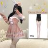 Christmas Dress Girl Costume Rabbit Set Winter Off Shoulder Dress Sexy Lady Cosplay Costume New Year Maid Role Play Uniform