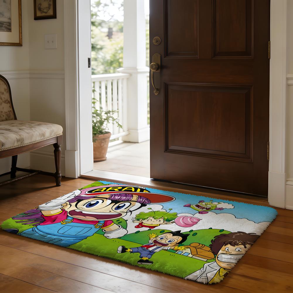 Cartoon DDr Slump Arale Floor Mat Soft Flannel Absorbent Mat Non-Slip Rug Home Bedroom Bathroom