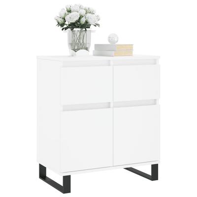 White Sideboard 60 X 35 X 70 Cm Particleboard