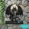 Custom Metal Dragon Wall Art Handmade Fantasy Home Office Decor