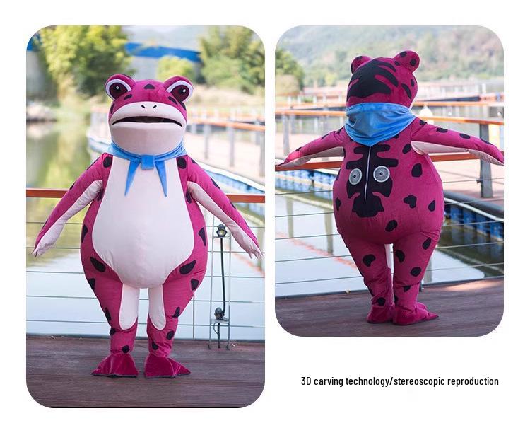Huluwa Inflatable Frog Cartoon Mascot Costume - Toad Spirit Doll Outfit