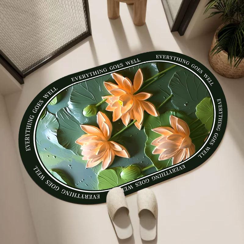 

3D быстросохнущий нескользящий коврик для ванны с диатомовой грязью 40x60 cm 3.5 Oval