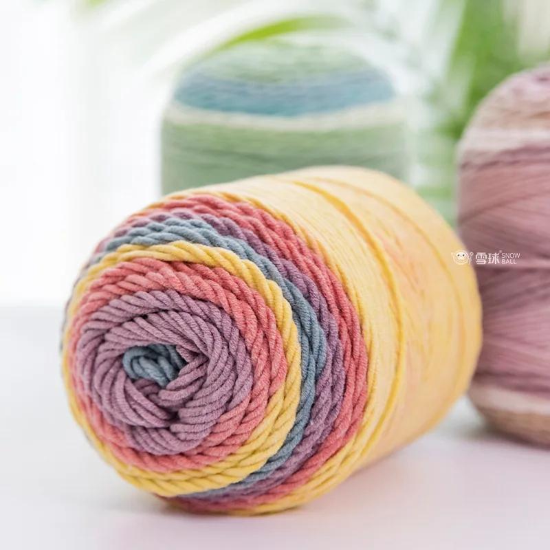100g Snowball Cake Ball Yarn,Rainbow Cotton 5-strand Milk Cotton,DIY Hand Woven Scarf Bag Blanket Crochet Thread,Fancy Wool Yarn
