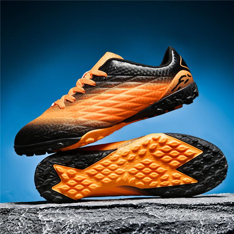 Mens Soccer Lightweight Shoes  New High Top TF Artificial Turf Student Youth Training Competition Football Shoes for Man