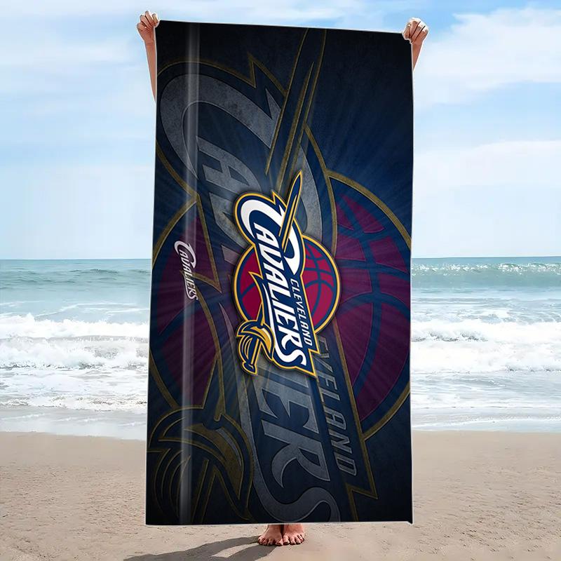 Cleveland Cavaliers Logo Print Beach Towel, Large Soft Quick Dry Towel for Beach Camping Swimming