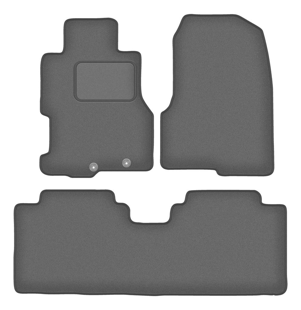 Velour Graphite Car Mats For: Honda Civic VII 5 Doors (2001-2007)