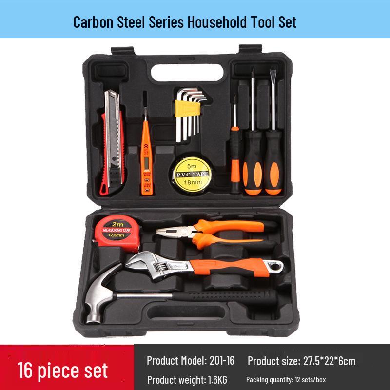 Carbon Steel Hand Tool Kit for Home, Vehicle, and Auto Repair