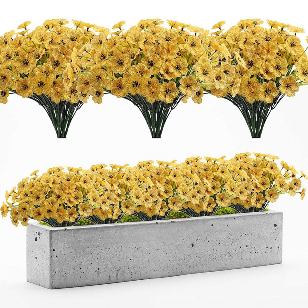 Flori artificiale DIY nunta Buchet de flori colorate Plante din plastic Flori false pentru gradina veranda fereastra casa decor masa camerei