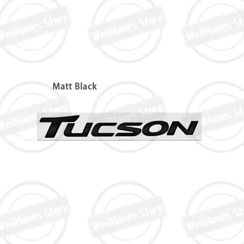 1Pc ABS 3D For Tucson Logo Front Hood Badge Letter Logo Car Rear Trunk Body Sticker Emblem Accessories