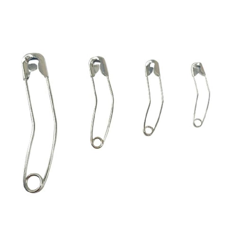 Secure Your Materials with 160pcs Stainless Steel Curved Safety Pins with Box