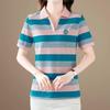 Short-sleeved T-shirt for Women In Summer New Casual Base Shirt Mother Dress Fashionable Age-reducing Slimming Top