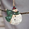 2D Christmas Snowman Pendant Santa Claus/Snowman Vintage Santa Claus Hanging Ornaments Iron Hanging Snowman Doll Pendant