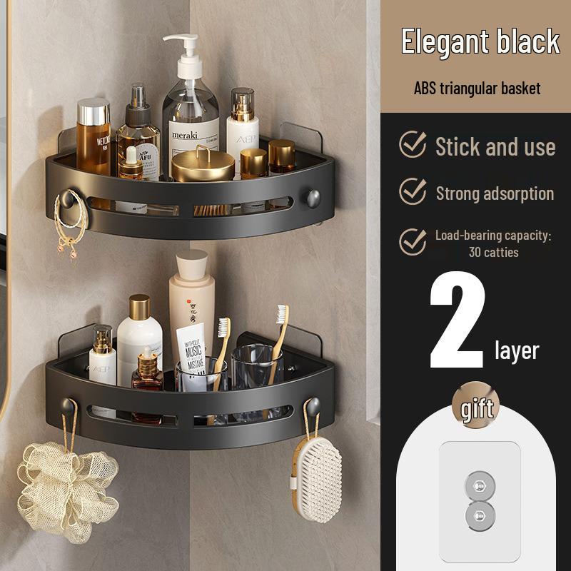 Badezimmer-Eckregal & Handtuchhalter ohne Bohren