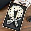 Polka dot silk scarf square scarf high-end new versatile decorative scarf scarf scarf neck cashew flower scarf shawl can be used as a tube top