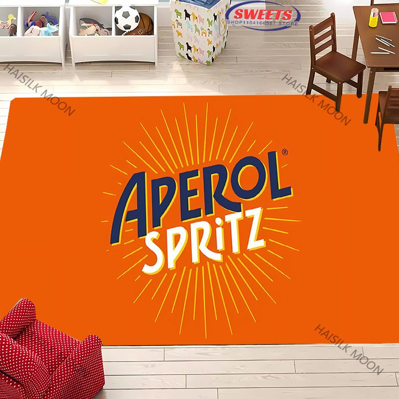 A-Aperol Rug for Bedroom S-Spritz Theme Carpet for Teens Office Area Large Decor Carpet for Dining LivingRoom Playroom Floor Mat