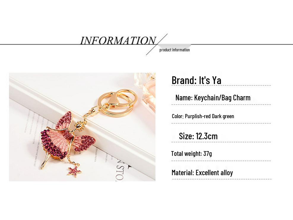 Ευρωαμερικανικό Αγγελικό Μπρελόκ Μπαλαρίνας: Γυναικείο Κρεμαστό Τσάντας & Κρεμαστό Αυτοκινήτου