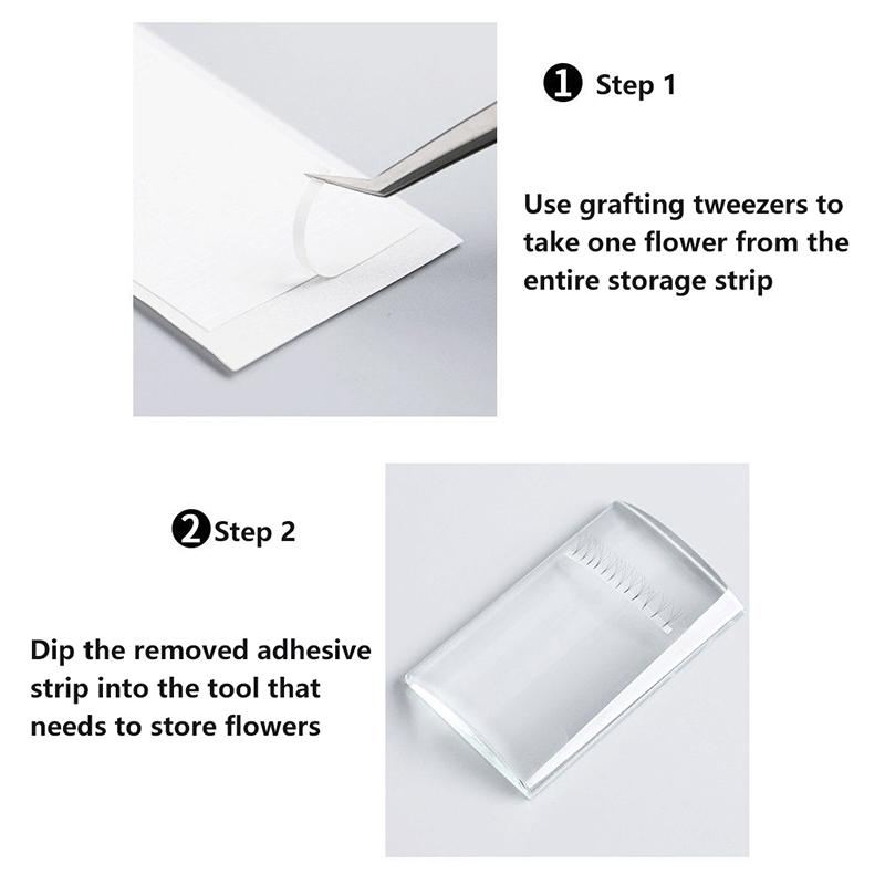 150Strips/3 Sheets Fan Tapes Volume Lashes Storage Sticky Strip Makeup Double Faced Adhesive Tape Lash Extension Supplies