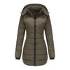 Casual Women Long Sleeve Solid Color Fashion Jacket Print Winter Down Outerwear