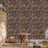 Wild Flowers Wallpaper Brown, Olive and Ochre for Living Room and Bedroom 50x1000