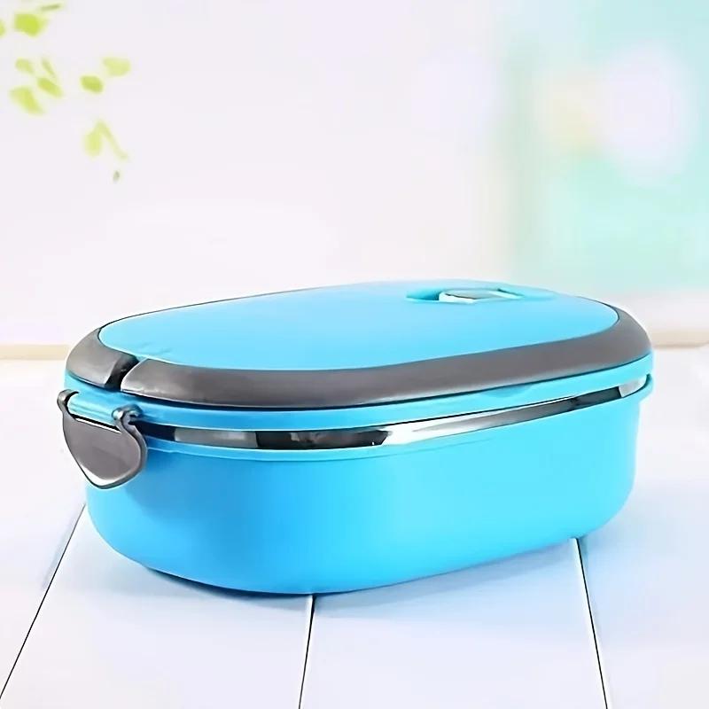 1pc Rectangular Lunch Box, Bento Box, Student Office Worker Insulated Lunch Box, Portable Lunch Box, Single-layer Lunch Box