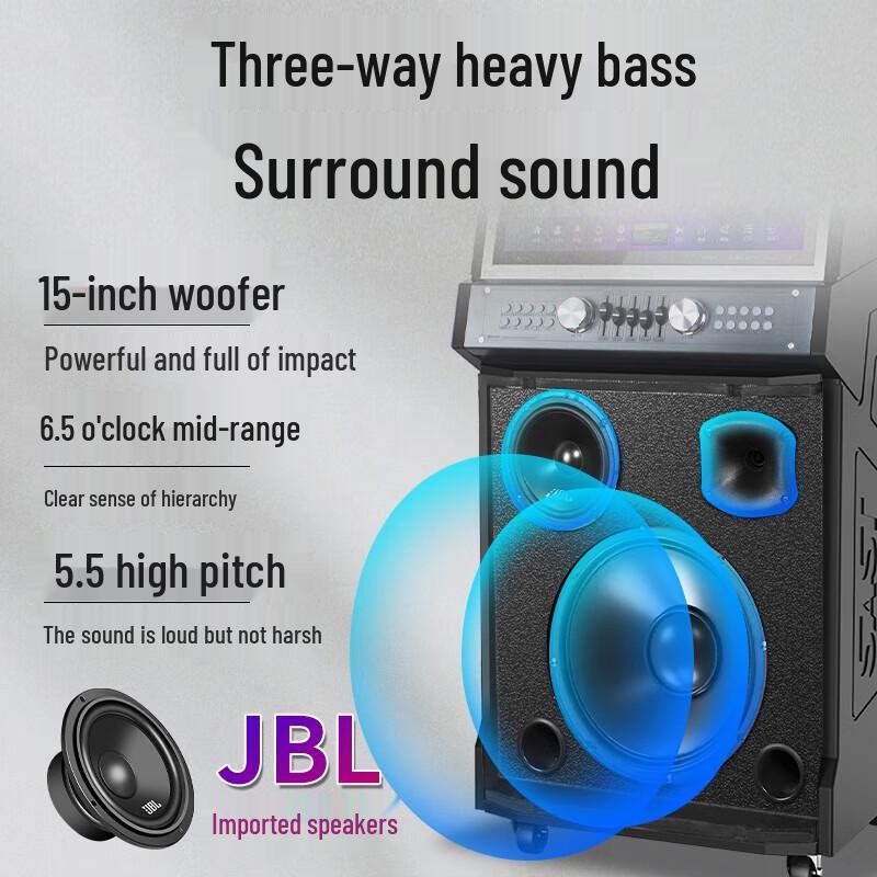SAST All-in-One Portable KTV Sound System with Display CN Plug (adapter Included)