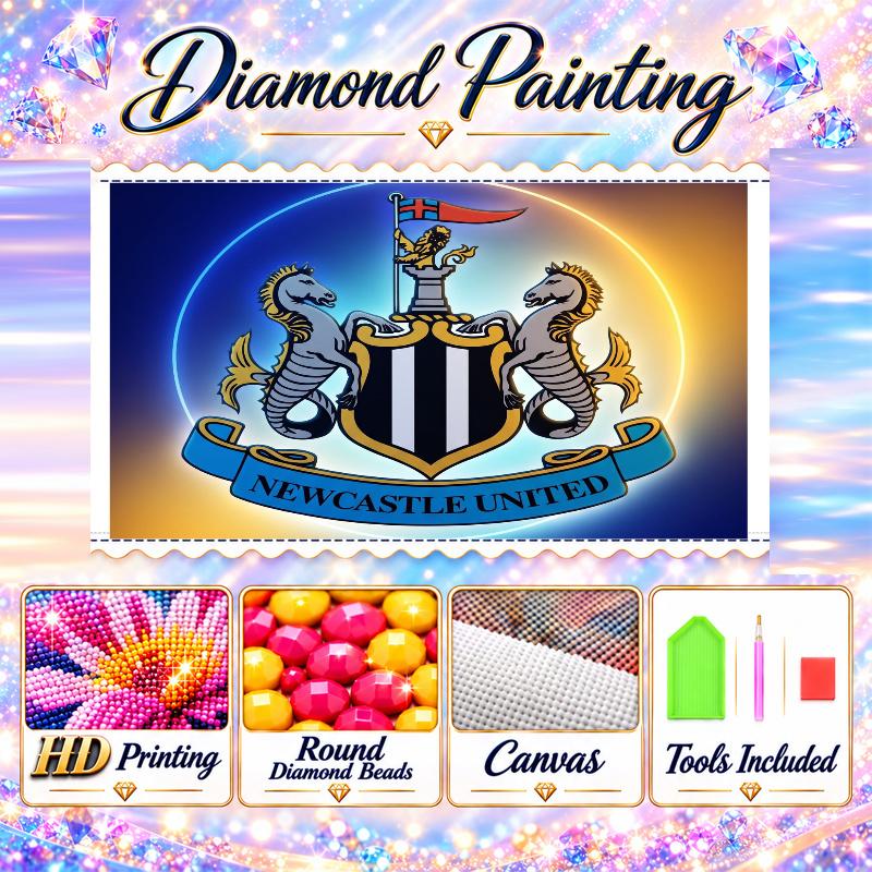 Newcastle United Football Diamond Painting Kit 5D Full Drill DIY Diamond Mosaic Wall Art Home Decor