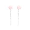 PONYKISS  Silver Colorful Rose Cute Plant Stud Earring for Women Minimalist Fine  Piercing Screw Bead Accessories