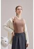 Women's Autumn Lambswool & Fleece Thermal Set: 460g Brushed Velvet Top & Bottoms for Cold Weather