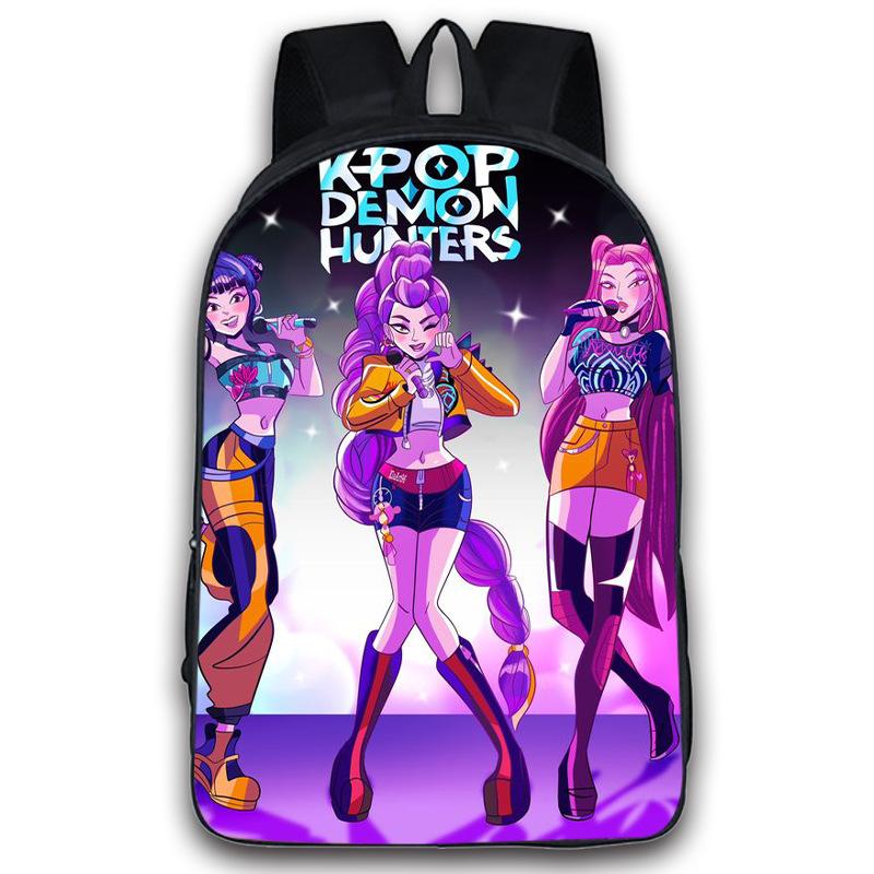 Kpop Demon Hunters Backpack Boys Girls Zoey Mira Rumi Bookbag Knapsack Schoolbag Rucksack Travel Backpacks Birthday Gifts
