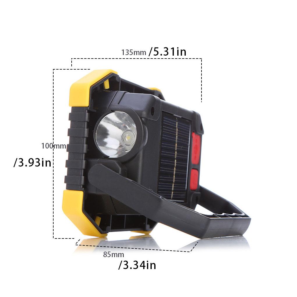 Solar-powered Camping Lantern Portable Rechargeable Handled Protective Cap USB Interface Tent Emergency Flashlight