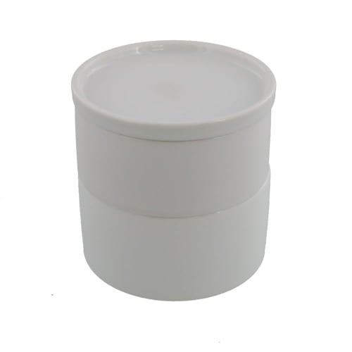 EAST table Stacker, White, 10cm, 2 Tiers, with Lid, Made in Japan, Dishwasher and Microwave Safe, SET-373
