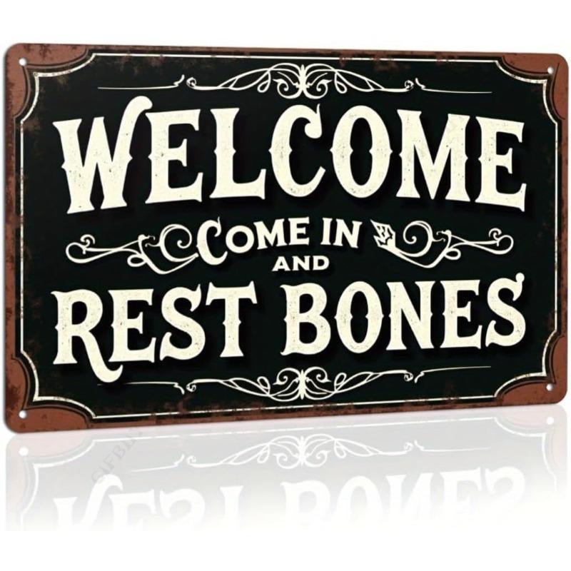 Halloween Metal Wall Sign Spooky Decor 20x30cm