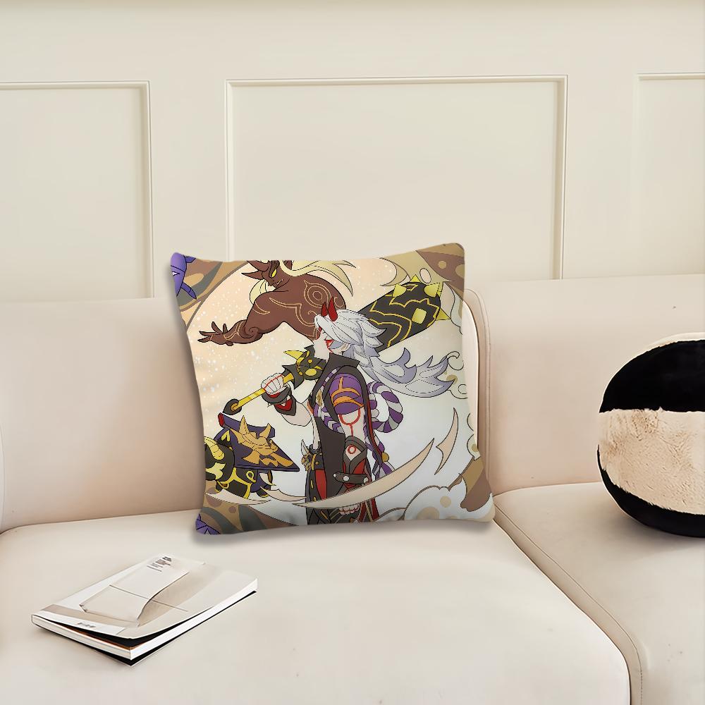 Genshin Impact Skirk boy cool b cushion cover Pillow Cover Decoration Room Home Sofa living Office Car Nordic Simplicity