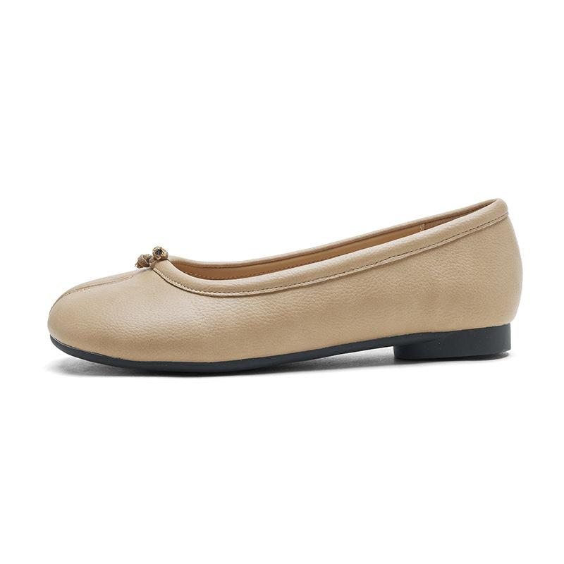 Augustine soft-soled pig's trotters split-toed single shoes for women's 2025 new summer one-pedal flat-soled Mary Jane small leather shoes