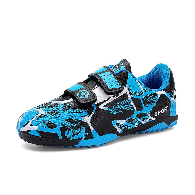 8166 Children's Soccer Shoes With Low Cut Velcro Both Boys Girls Long Nail AG Sole FG Broken TF Flat Sports
